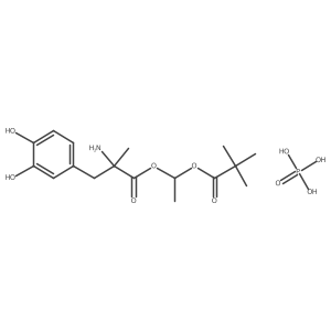 Methyldopa pivaloyloxyethyl ester phosphate结构式
