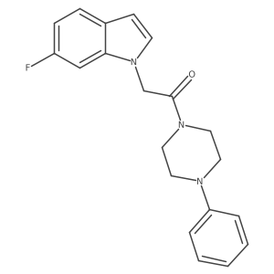 2-(6-fluoro-1H-indol-1-yl)-1-(4-phenylpiperazin-1-yl)ethanone Structure