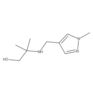 2-Methyl-2-{[(1-methyl-1H-pyrazol-4-yl)methyl]amino}propan-1-ol结构式