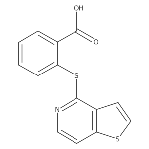 Benzoic acid, 2-(thieno[3,2-c]pyridin-4-ylthio)- Structure