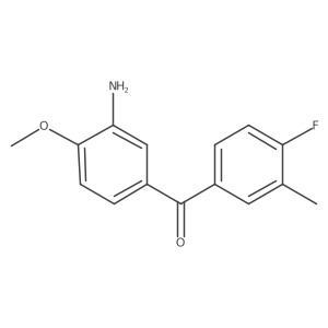 COc1ccc(C(=O)c2ccc(F)c(C)c2)cc1N结构式