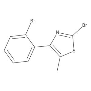 2-Bromo-4-(2-bromophenyl)-5-methylthiazole结构式