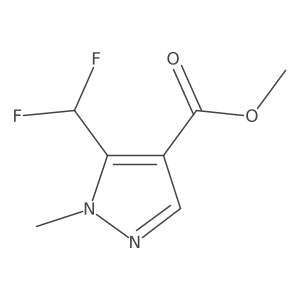 Methyl 5-(difluoromethyl)-1-methyl-1H-pyrazole-4-carboxylate结构式