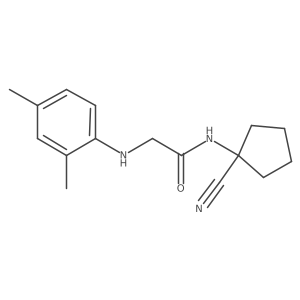 Cc1ccc(NCC(=O)NC2(C#N)CCCC2)c(C)c1结构式