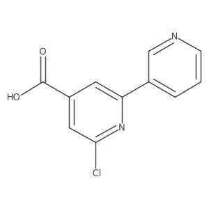 2-Chloro-6-(pyridin-3-YL)pyridine-4-carboxylic acid结构式