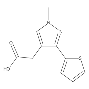 Cn1cc(CC(=O)O)c(-c2cccs2)n1结构式
