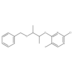 4-((1R,2R)-2-benzyloxy-1-methylpropoxy)-2-chloro-5-iodopyrimidine Structure