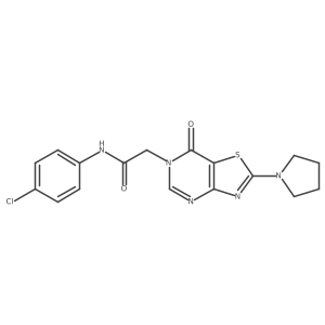 N-(4-chlorophenyl)-2-(7-oxo-2-(pyrrolidin-1-yl)thiazolo[4,5-d]pyrimidin-6(7H)-yl)acetamide结构式