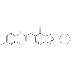 N-(2,4-dimethylphenyl)-2-(7-oxo-2-thiomorpholinothiazolo[4,5-d]pyrimidin-6(7H)-yl)acetamide Structure