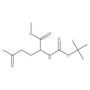 methyl (2S)-2-[[(tert-butoxy)carbonyl]amino]-5-oxohexanoate结构式