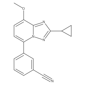 3-(2-Cyclopropyl-8-methoxy[1,2,4]triazolo[1,5-a]pyridin-5-yl)benzonitrile Structure
