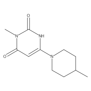 3-methyl-6-(4-methylpiperidin-1-yl)pyrimidine-2,4(1H,3H)-dione结构式
