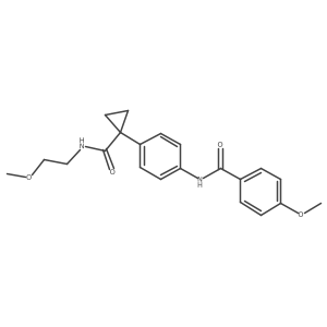 4-methoxy-N-[4-[1-(2-methoxyethylcarbamoyl)cyclopropyl]phenyl]benzamide结构式