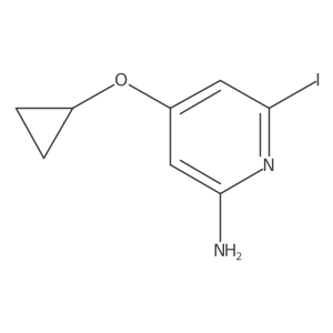 4-Cyclopropoxy-6-iodopyridin-2-amine结构式