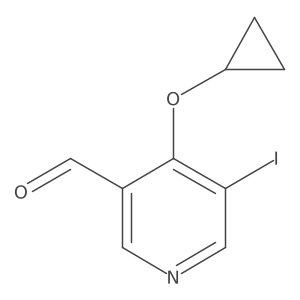 4-Cyclopropoxy-5-iodonicotinaldehyde结构式