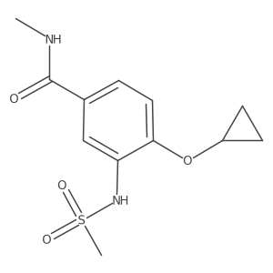 4-Cyclopropoxy-N-methyl-3-(methylsulfonamido)benzamide结构式