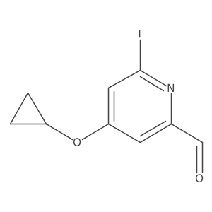 4-Cyclopropoxy-6-iodopicolinaldehyde结构式