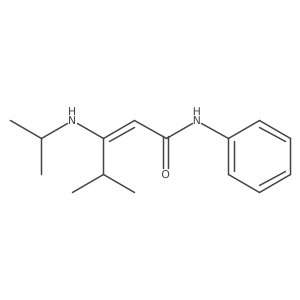 2-Pentenamide, 4-methyl-3-[(1-methylethyl)amino]-N-phenyl-, (E)-结构式