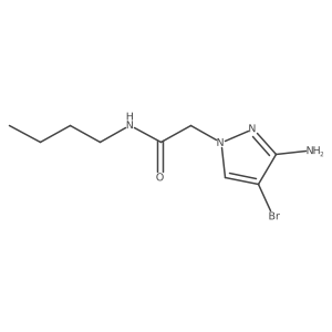 2-(3-Amino-4-bromo-1h-pyrazol-1-yl)-N-butylacetamide结构式