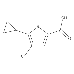4-Chloro-5-cyclopropylthiophene-2-carboxylic acid结构式