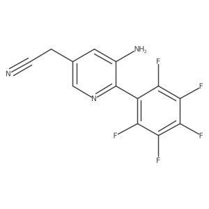 3-Amino-2-(perfluorophenyl)pyridine-5-acetonitrile Structure