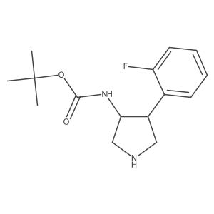 tert-butyl N-[(3S,4R)-4-(2-fluorophenyl)pyrrolidin-3-yl]carbamate结构式