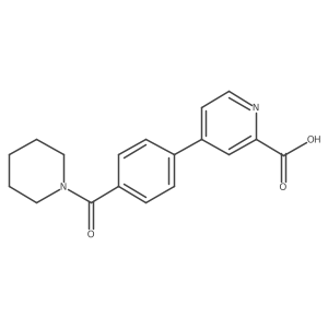 4-[4-(Piperidine-1-carbonyl)phenyl]picolinic acid Structure