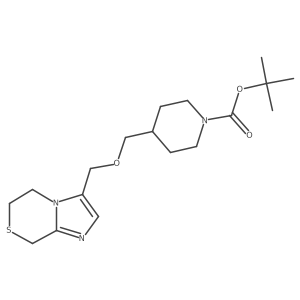 tert-butyl 4-(((6,8-dihydro-5H-imidazo[2,1-c][1,4]thiazin-3-yl)methoxy)methyl)piperidine-1-carboxylate结构式