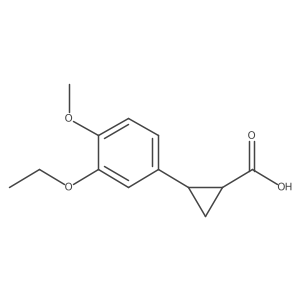 2-(3-Ethoxy-4-methoxyphenyl)cyclopropane-1-carboxylic acid结构式
