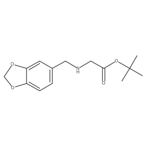 Tert-butyl 2-{[(1,3-dioxaindan-5-yl)methyl]amino}acetate结构式