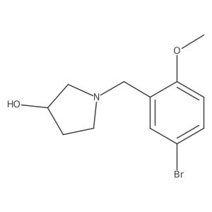 1-[(5-Bromo-2-methoxyphenyl)methyl]pyrrolidin-3-ol Structure