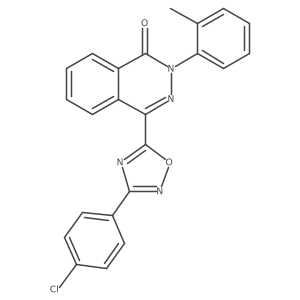 4-[3-(4-chlorophenyl)-1,2,4-oxadiazol-5-yl]-2-(2-methylphenyl)phthalazin-1(2H)-one Structure