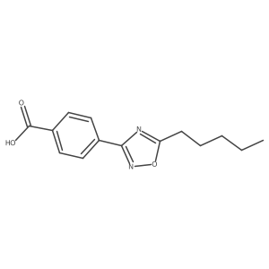 4-(5-Pentyl-1,2,4-oxadiazol-3-yl)benzoic acid结构式
