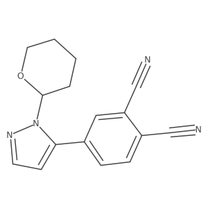 4-[1-(Tetrahydro-2H-pyran-2-yl)-1H-pyrazol-5-yl]-1,2-benzenedicarbonitrile Structure