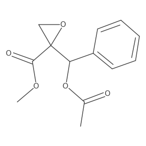 Oxiranecarboxylic acid, 2-[(acetyloxy)phenylmethyl]-, methyl ester, (R*,R*)- Structure