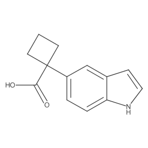 1-(1H-indol-5-yl)cyclobutane-1-carboxylic acid结构式