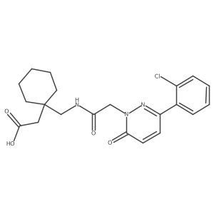 {1-[({[3-(2-chlorophenyl)-6-oxopyridazin-1(6H)-yl]acetyl}amino)methyl]cyclohexyl}acetic acid结构式