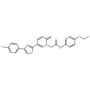 2-(5-(3-(4-bromophenyl)-1,2,4-oxadiazol-5-yl)-2-oxopyridin-1(2H)-yl)-N-(4-ethoxyphenyl)acetamide结构式