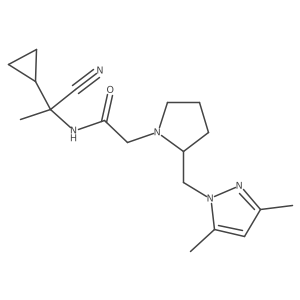 N-(1-cyano-1-cyclopropylethyl)-2-{2-[(3,5-dimethyl-1H-pyrazol-1-yl)methyl]pyrrolidin-1-yl}acetamide Structure