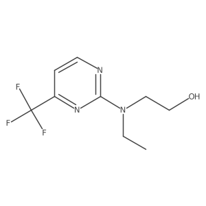 2-(Ethyl(4-(trifluoromethyl)pyrimidin-2-yl)amino)ethan-1-ol Structure