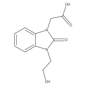2-[3-(2-Hydroxyethyl)-2-oxo-2,3-dihydro-1H-benzimidazol-1-yl]acetic acid结构式