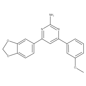 4-(2H-1,3-Benzodioxol-5-yl)-6-(3-methoxyphenyl)pyrimidin-2-amine Structure