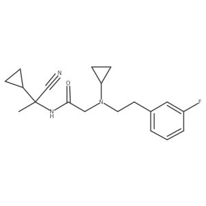 N-(1-cyano-1-cyclopropylethyl)-2-{cyclopropyl[2-(3-fluorophenyl)ethyl]amino}acetamide结构式