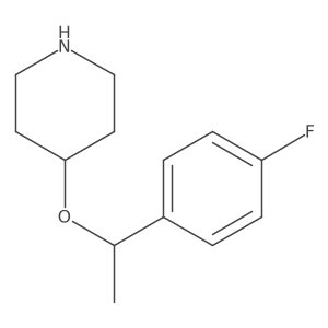 4-[1-(4-Fluorophenyl)ethoxy]piperidine结构式