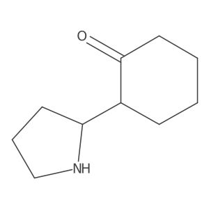 2-(Pyrrolidin-2-yl)cyclohexan-1-one结构式