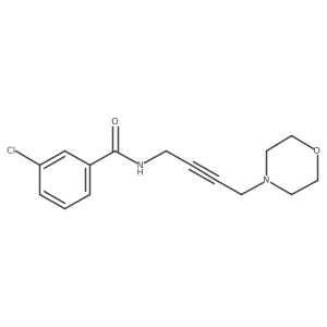 3-chloro-N-(4-morpholinobut-2-ynyl)benzamide结构式