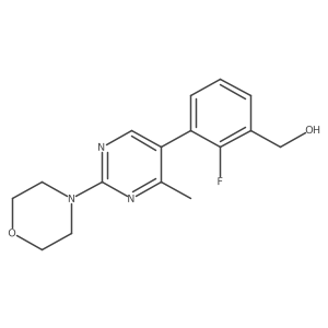 2-Fluoro-3-[4-methyl-2-(4-morpholinyl)-5-pyrimidinyl]benzenemethanol结构式