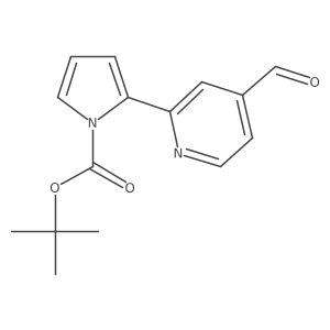 tert-butyl 2-(4-formylpyridin-2-yl)-1H-pyrrole-1-carboxylate结构式