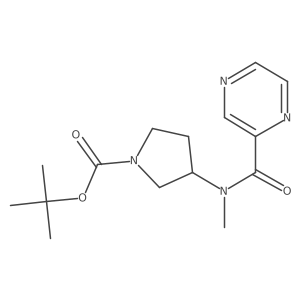 (R)-tert-butyl 3-(N-methylpyrazine-2-carboxamido)pyrrolidine-1-carboxylate Structure