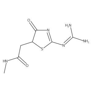 2-(2-{[amino(imino)methyl]amino}-4-oxo-4,5-dihydro-1,3-thiazol-5-yl)-N-methylacetamide Structure